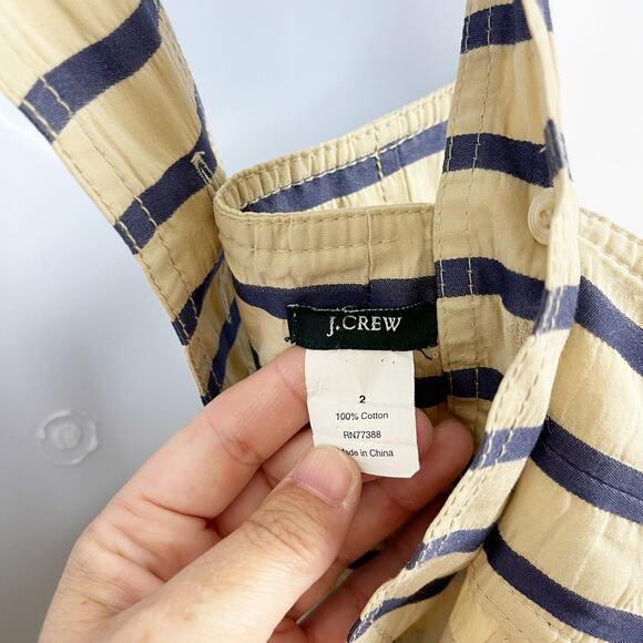 J. Crew Navy and Beige Striped Dress - Picture 6 of 6
